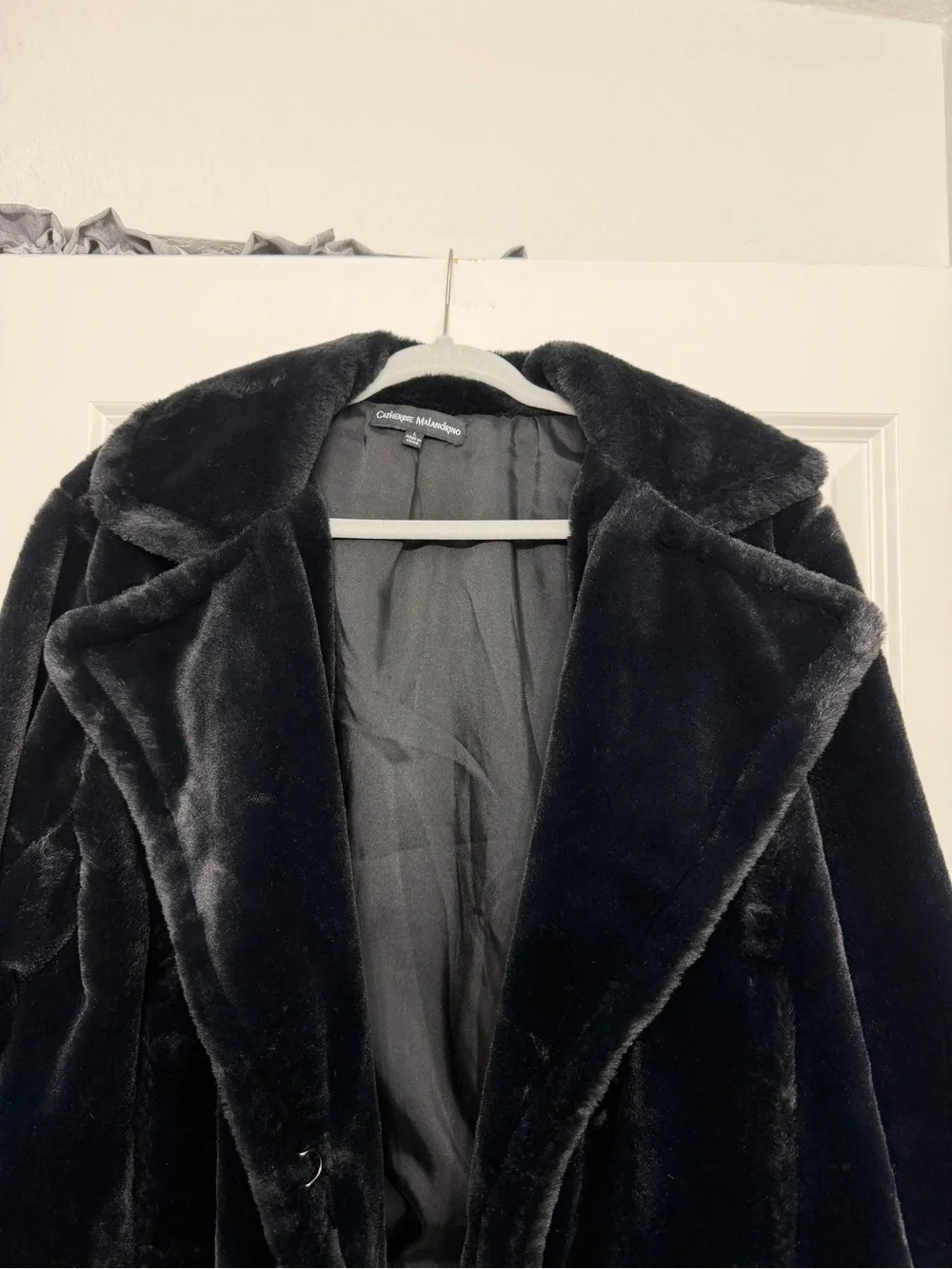 Catherine Malandrino Black Faux Fur Short Jacket - Picture 3 of 7